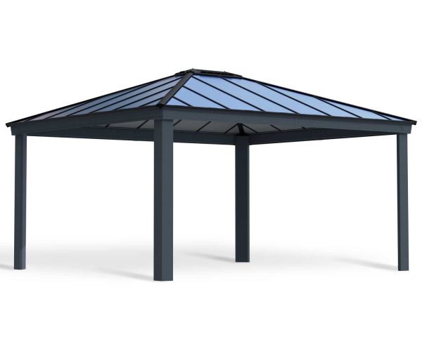 Palram Canopia Garden Gazebos Dallas 14x16 Grey Grey Twinwall Cutout