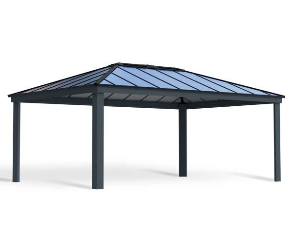 Palram Canopia Garden Gazebos Dallas 14x20 Grey Grey Twinwall Cutout